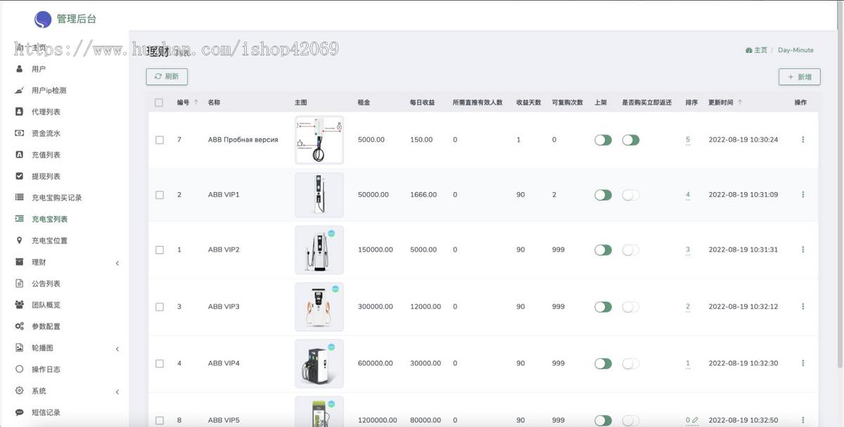 多语言投资理财实时位置充电桩/AI/等各种产品共享充电宝投放管理理财源码vue编译后前