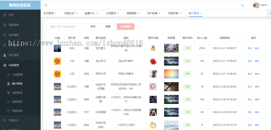全新社交论坛交友发帖系统源码 前后端分离 H5、微信小程序、APP端