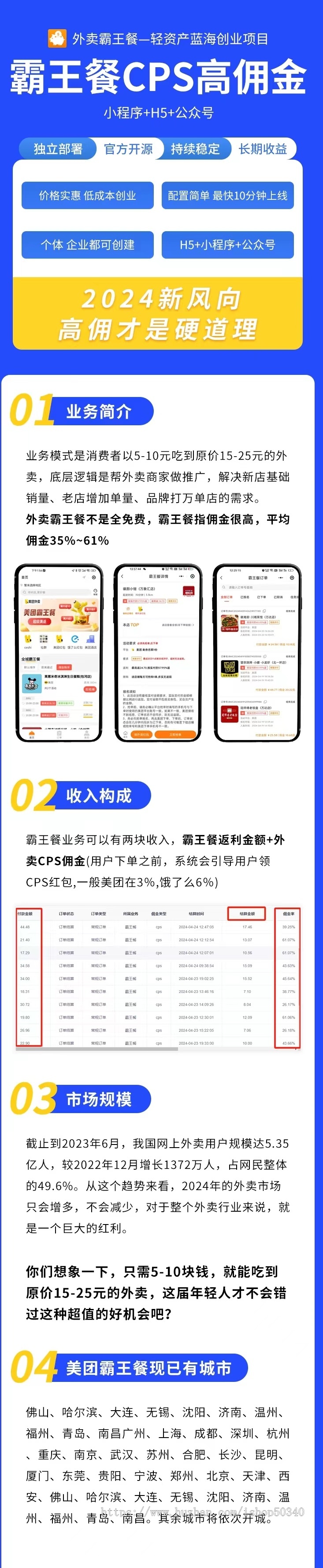 外卖霸王餐小程序-支持自主招商