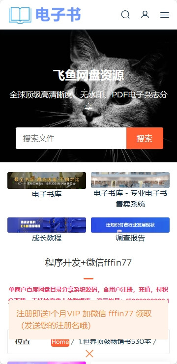 网盘电子书销售系统虚拟资源售卖源码支持易支付