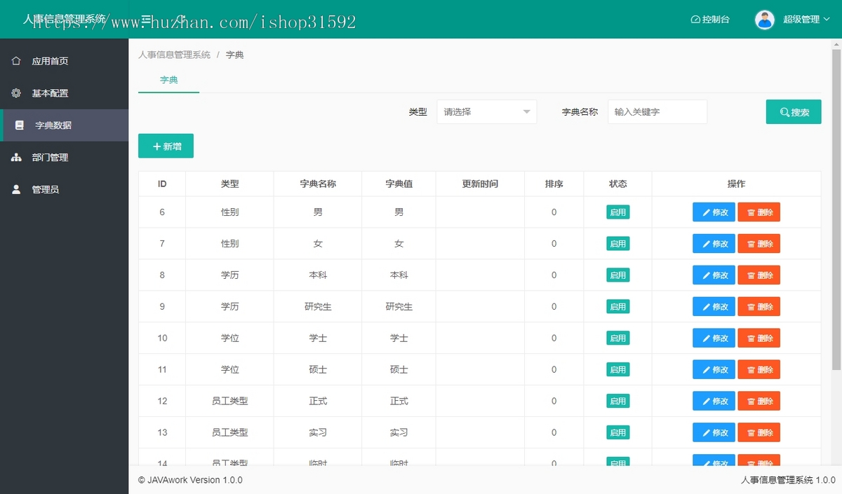 人事信息管理系统,员工信息管理,人员档案管理,干部信息管理,java源码