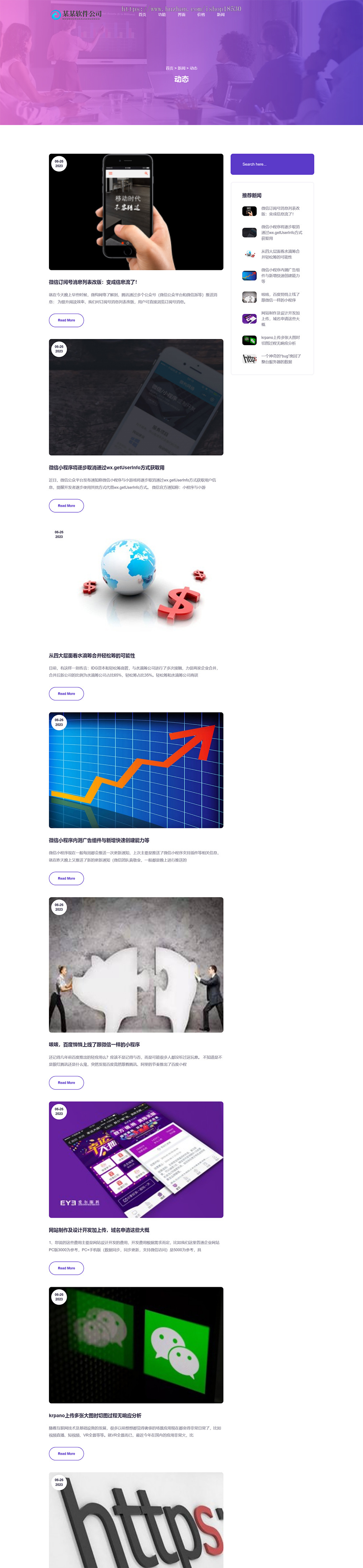 响应式网络软件网站模板|含正版授权|可扩展微信公众号小程序