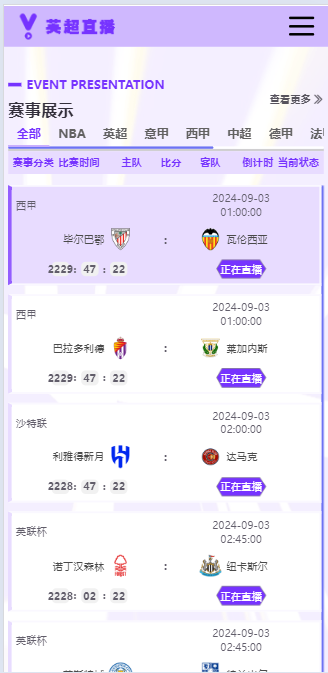 【精品】自适应体育直播网站源码体育赛事直播网站模板帝国cm7.5s内核带采集58