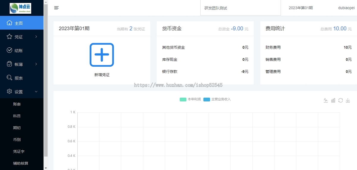 SAAS云财务系统/多账套/前后端全开源