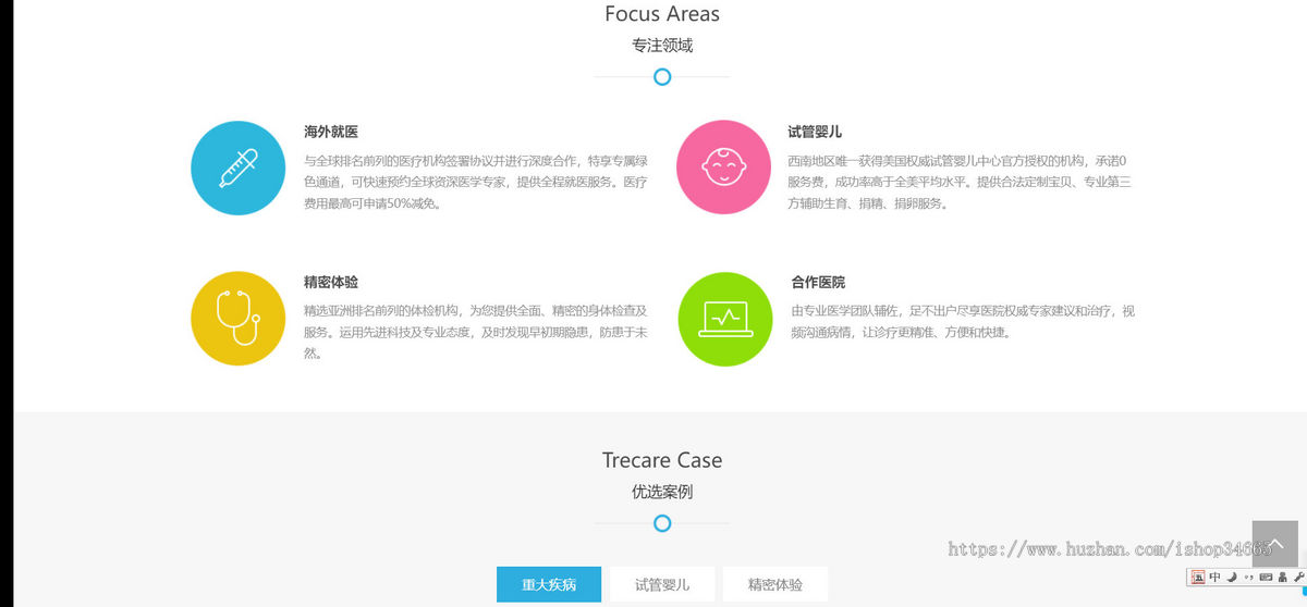 k382（自适应手机端）医疗试管婴儿网站pbootcms模板 海外就医网站源码下载