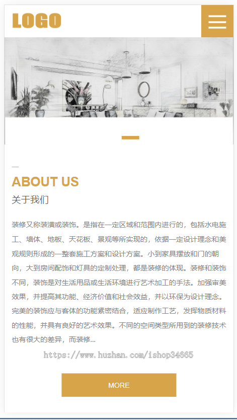 K548（PC+WAP）高端大气的装修装潢公司网站模板