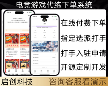 电竞游戏代练下单任务派单自己分配选配打手下单系统源码