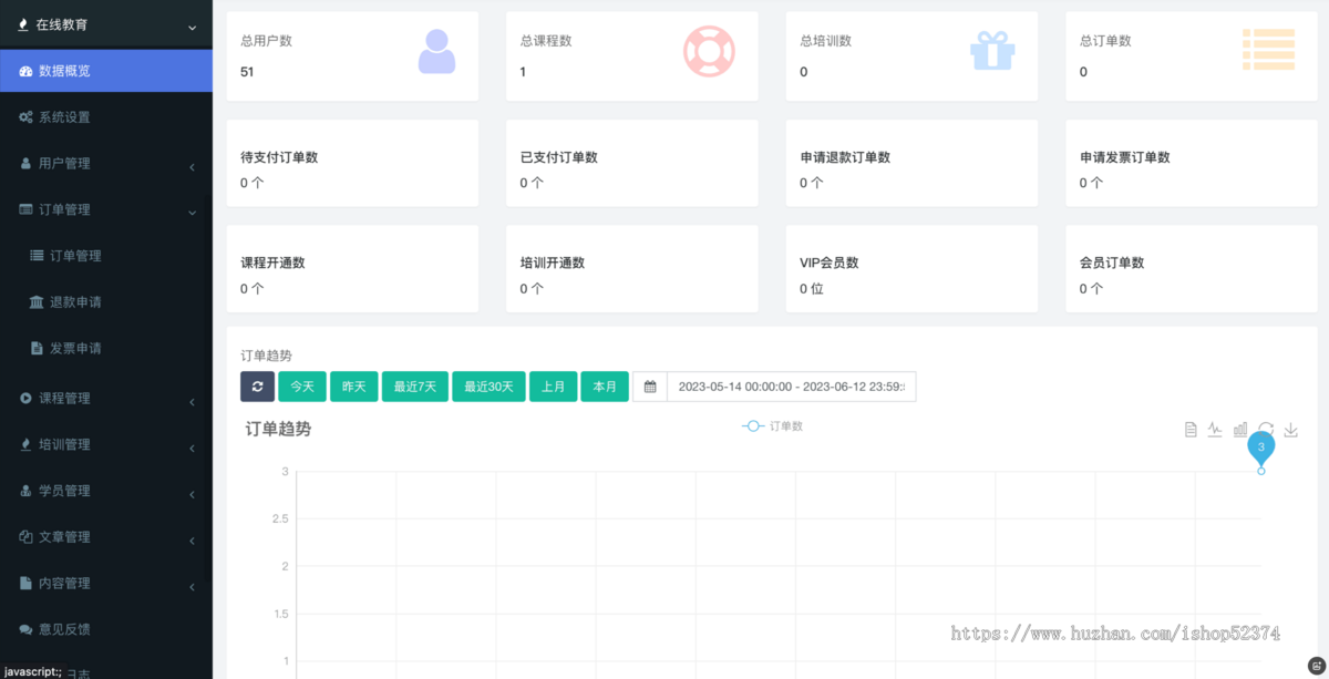 教育培训微信小程序系统企业培训考试学习音视频学习课程购买会员充值证书生成学员管理