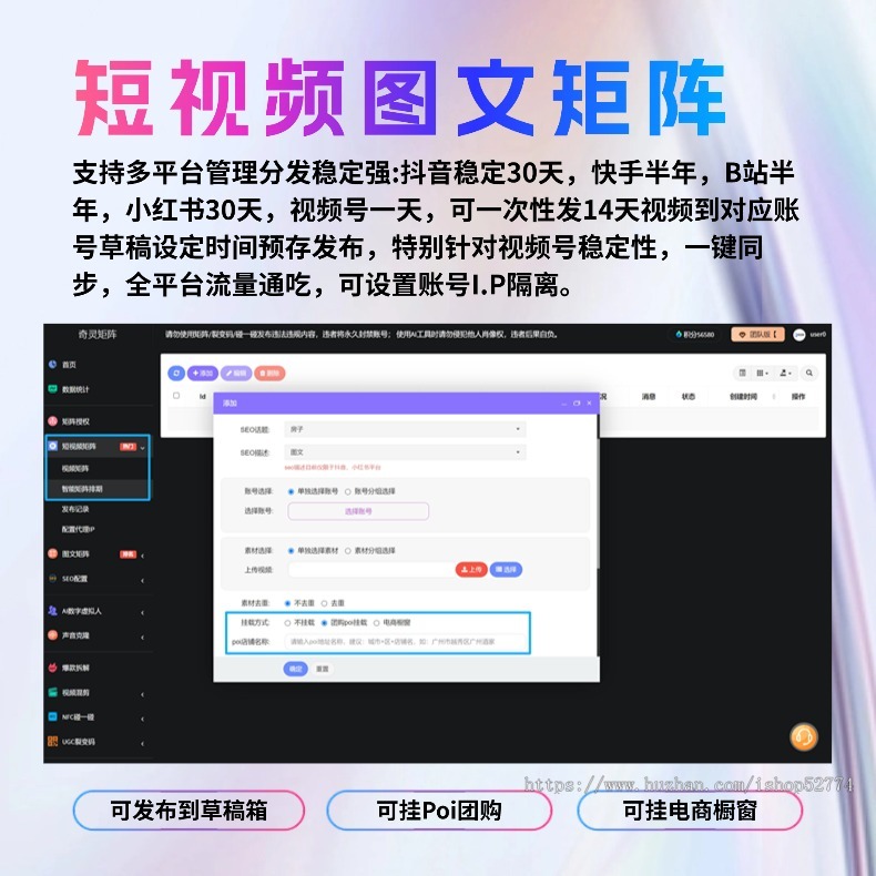 短视频图文矩阵 Sora2生成视频 AI数字人 碰一碰 抖音私信智能回复 AI创作 智能文案
