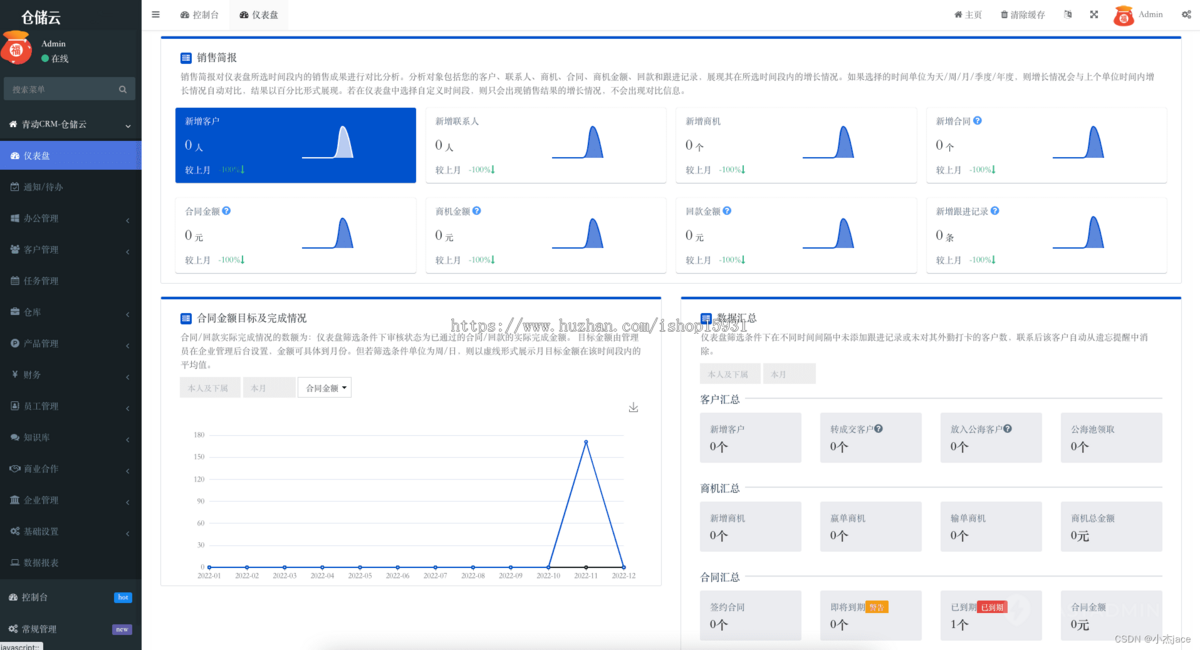 企业级CRM仓储云客户管理仓库管理合同管理财务管理销售跟单系统进销存源码