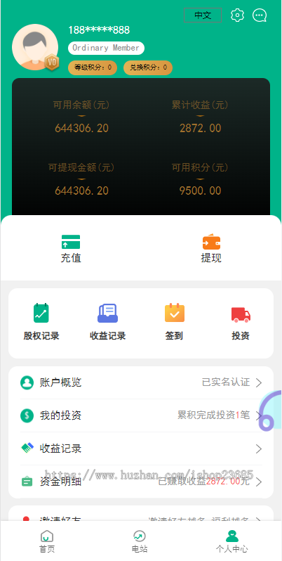 海外光伏电站投资理财系统/多语言项目投资源码