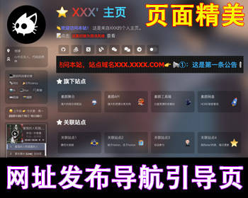 精美导航引导页HTML源码网址发布页域名引流页面个人主页网址导航合集网站网址跳转下载