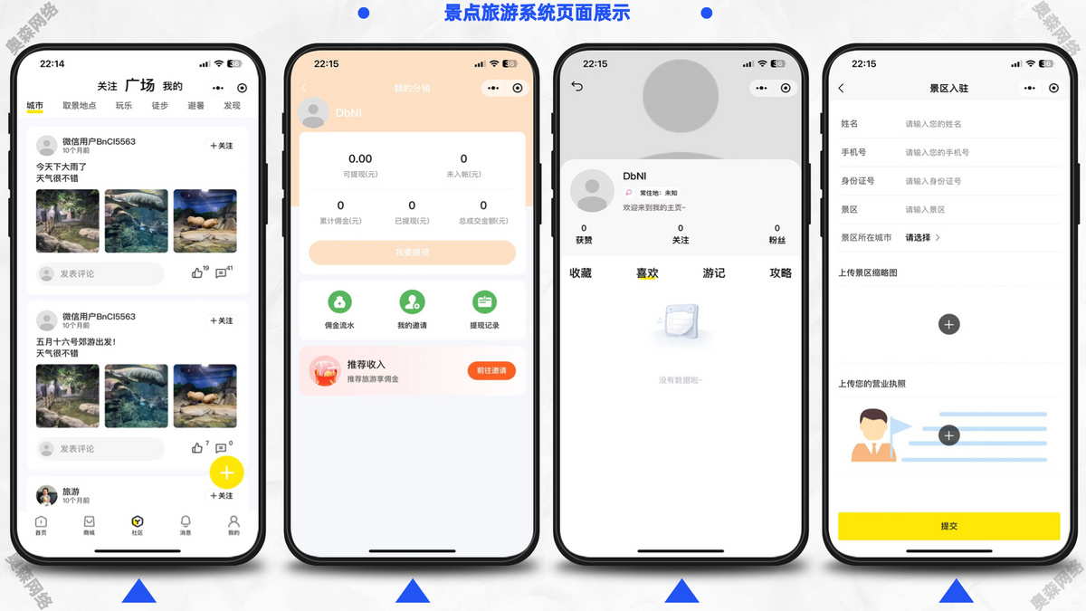 新款旅游门票预订导游旅行社研学游景点门票等各类旅游服务周边游多级分佣分销在线核销