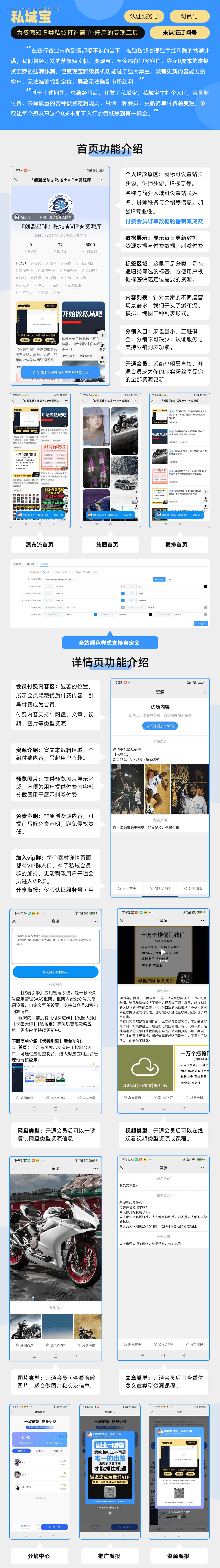 私域宝小程序私域资源知识变现神器会员付费知识付费打造个人IP