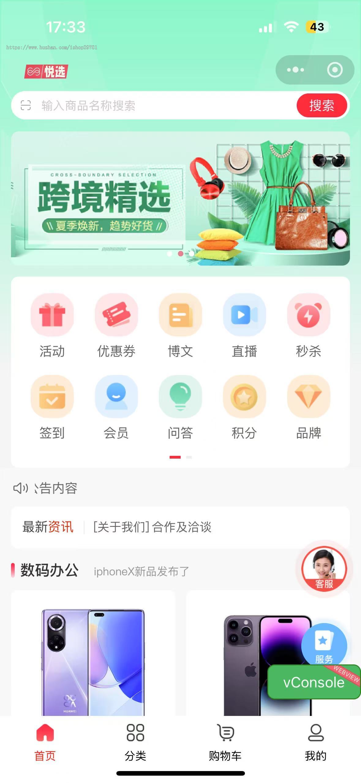 【完美运营版】商城系统独立站官网小程序app