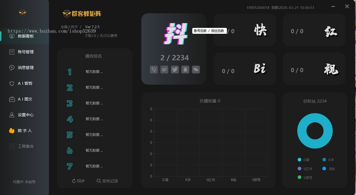 抖音企业机构账号小红书视频号矩阵管理系统软件工具自动批量混剪辑短视频