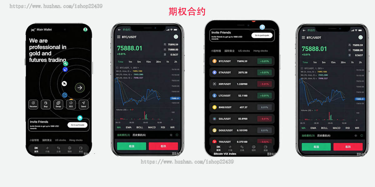期权/大宗商品/区块链/黄金/外汇/交易所/多语言期权系统原创开发