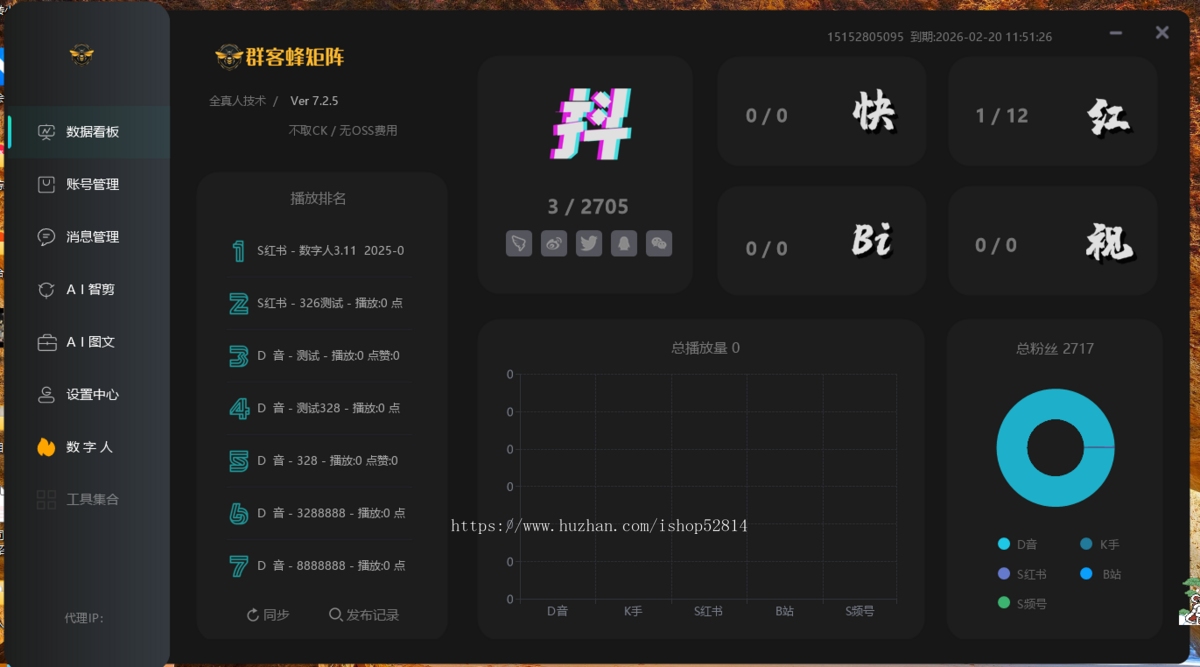 短视频矩阵管理系统一人轻松管理上百矩阵号批量智能剪辑及分发视频多账号多平台管理