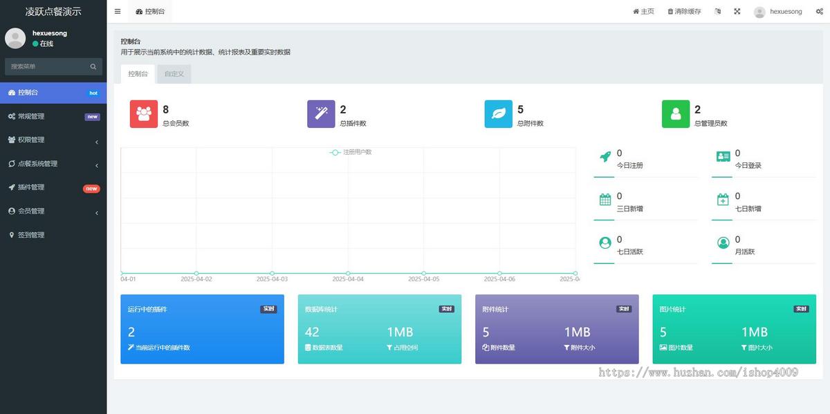 点餐外卖系统源码 分店 有web云打印机 会员积分商城