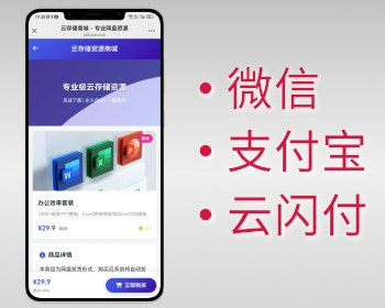 网盘发货付款后显示网盘链接信息微信支付宝易支付远程收款异地收款