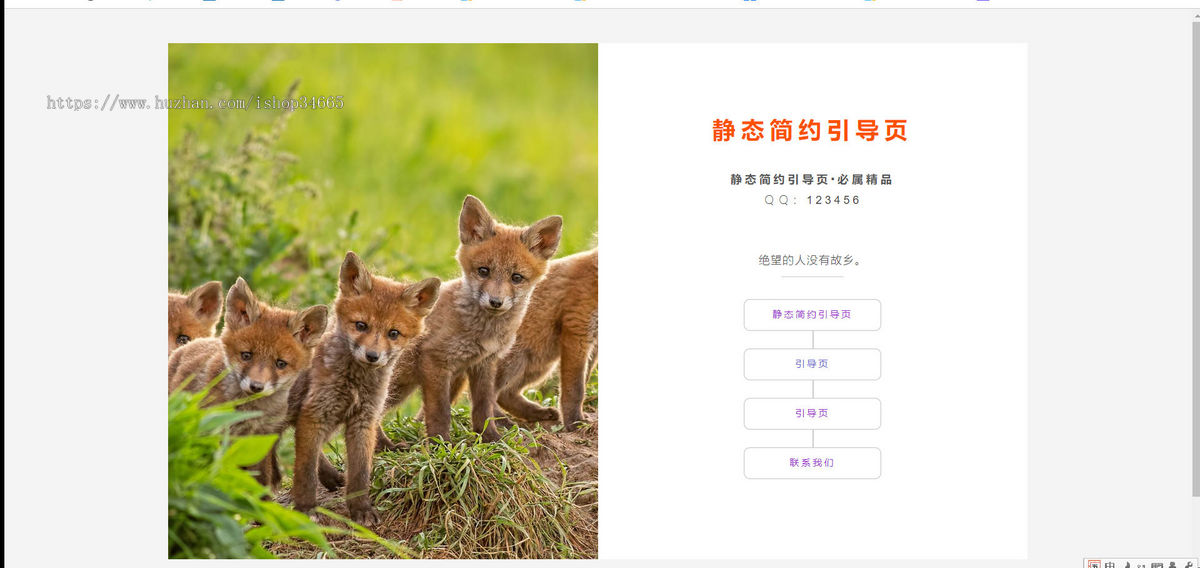 2025新个人主页静态简约引导页008