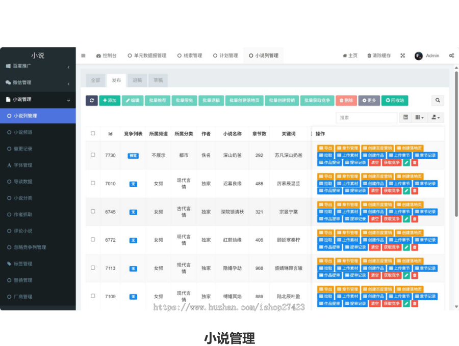 （运营中）小说公众号H5小程序源码搭建对接百度巨量推广自动采集支持二次开发