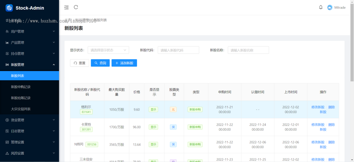 [2026全开源]香港股票源码/大宗交易与新股申购系统源码运营版新版股票交易系统/股票交