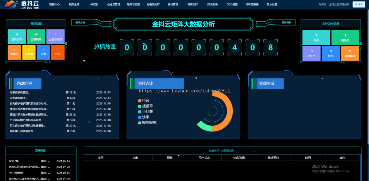 抖音短视频矩阵系统多账号管理批量发布助手智能混剪文案获客软件抖音矩阵短视频矩阵系