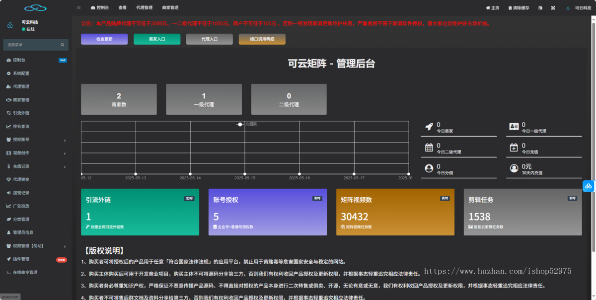 标价源码抖音矩阵短视频管理多个帐号短视频流量SEO排名源码AI混剪扫发分b