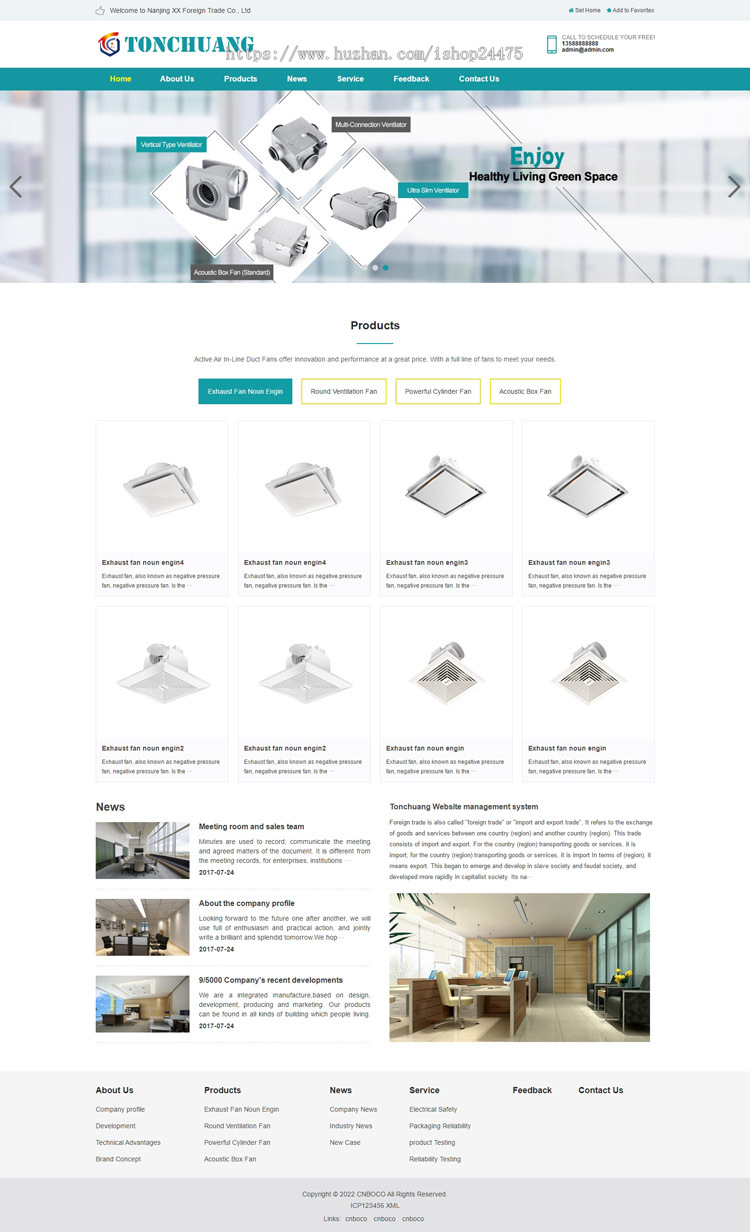 HTML5响应式英文外贸企业产品展示网站模板 LED灯具外贸通用网站源码