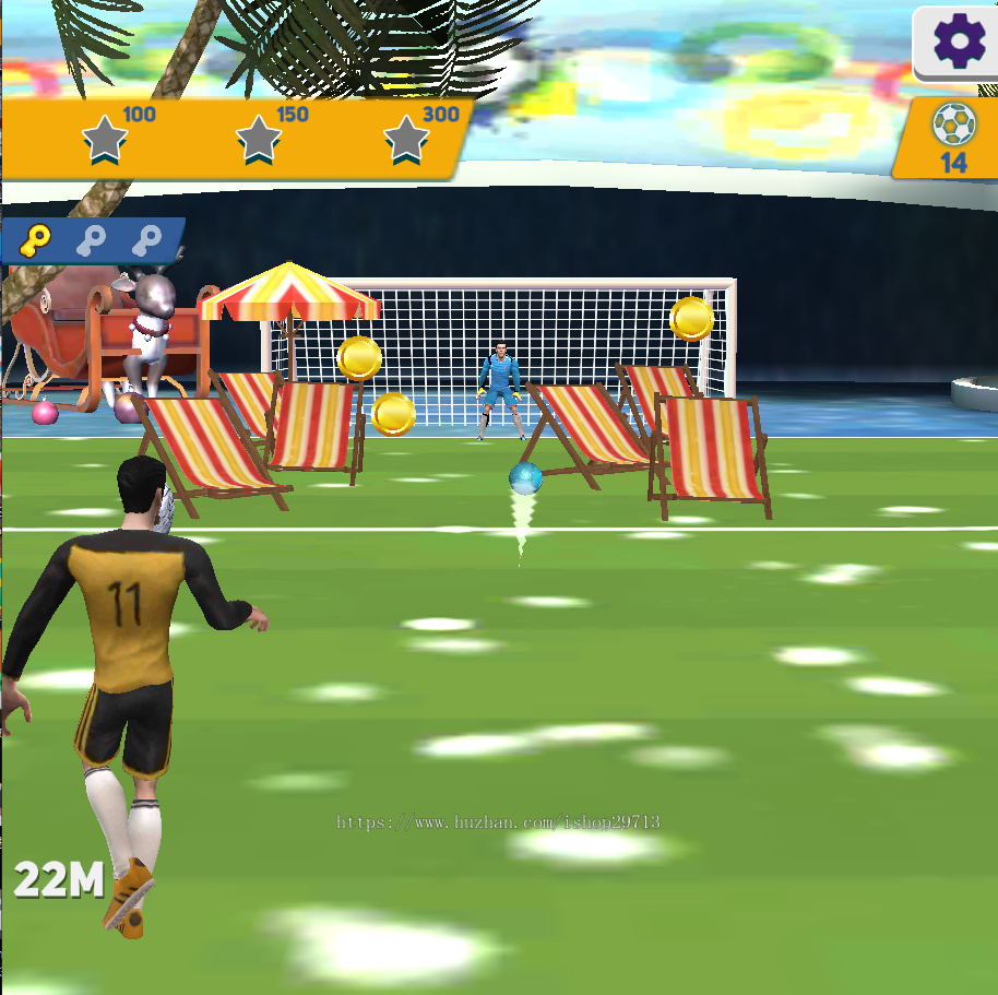 HTML5休闲小游戏《室内FootBall》带广告接口