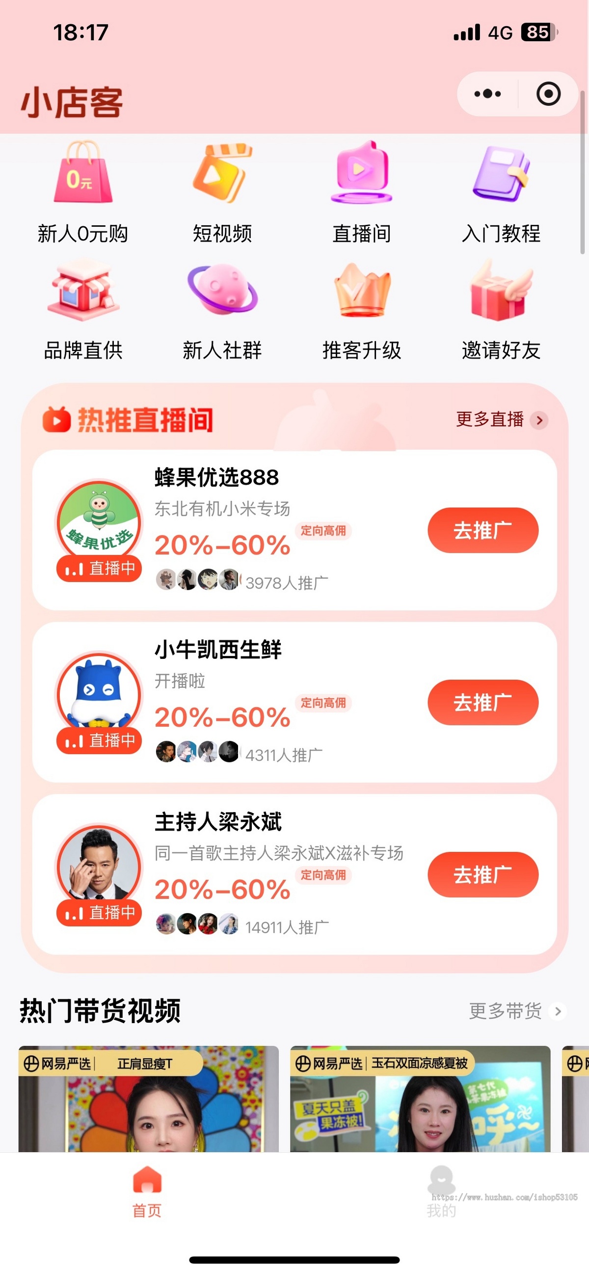 推客带货小程序机构版系统小程序平台