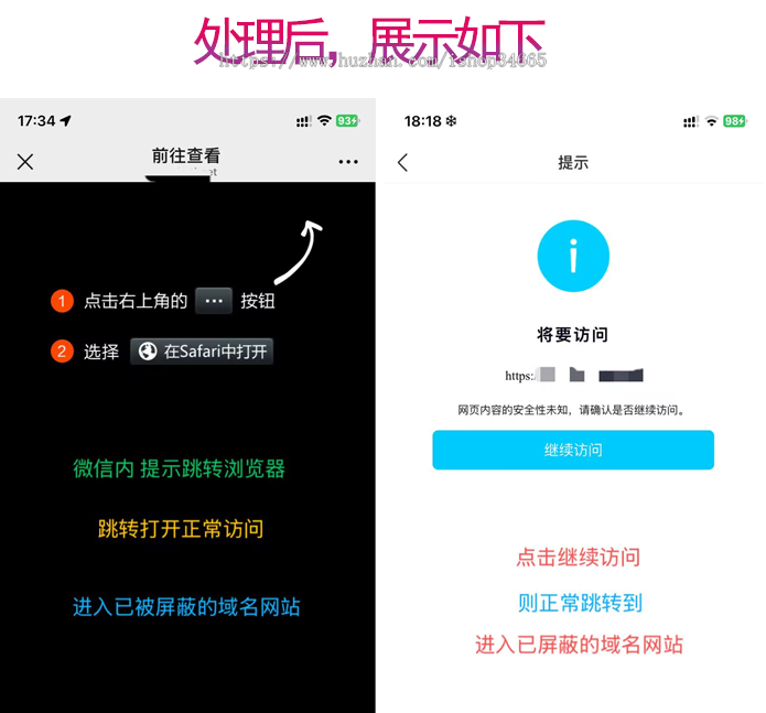 2025款亲测实用解决微信或QQ已经屏蔽的域名跳转浏览器打开.zip