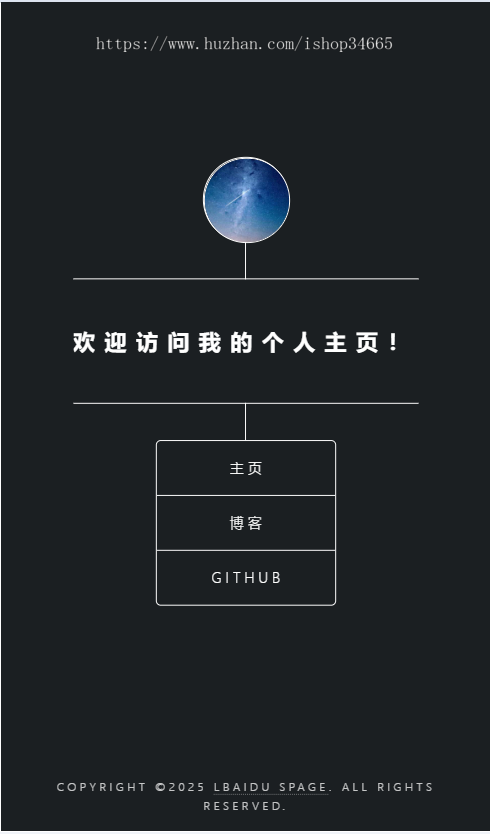 黑色简洁纯静态HTML导航引导跳转页面自适应