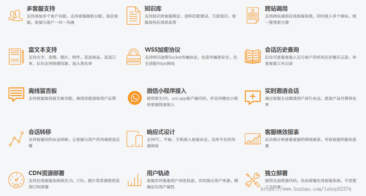 在线客服系统系统开发多客服不限座席知识库离线留言板消息历史会话用户轨迹会话转移