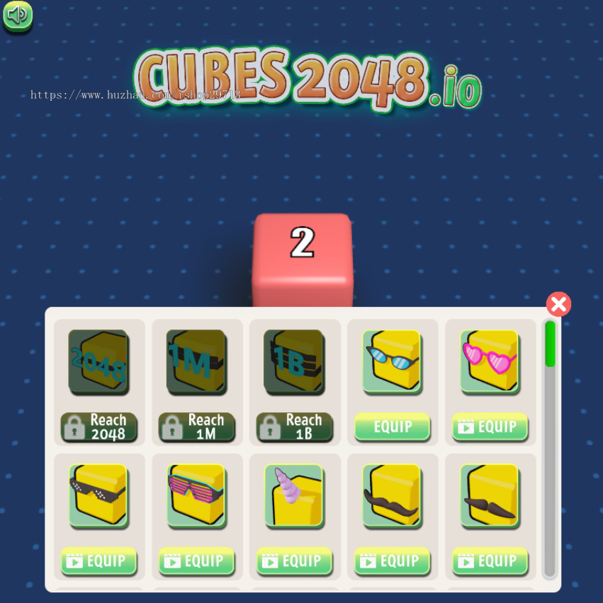HTML5休闲小游戏《方块2048IO》带广告接口