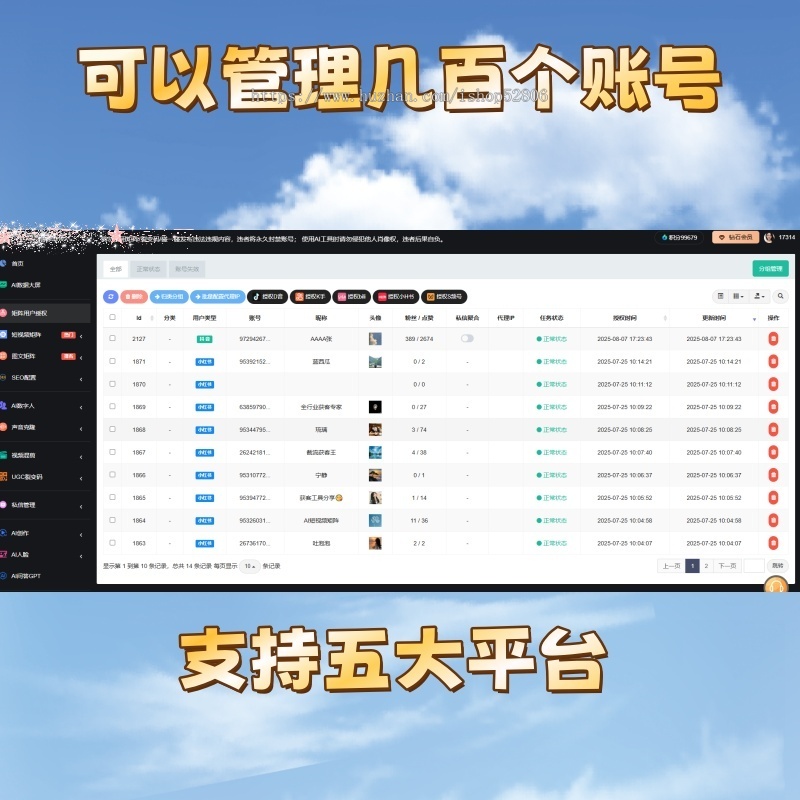 短视频矩阵多平台管理账号批量剪辑自动定时发布