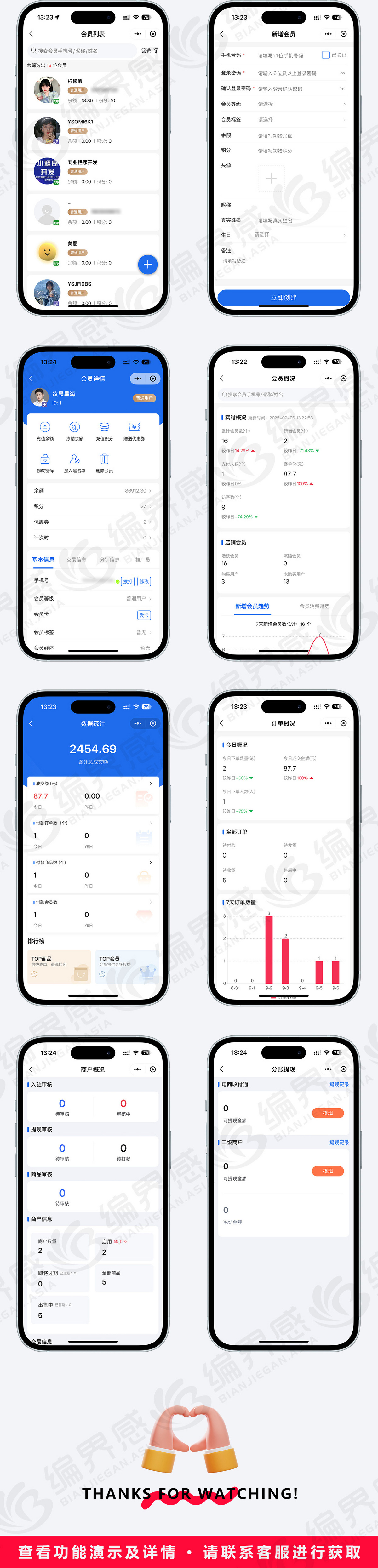 多功能多门店多商户商城系统支持多终端适配移动端商家管理多种营销拓客功能