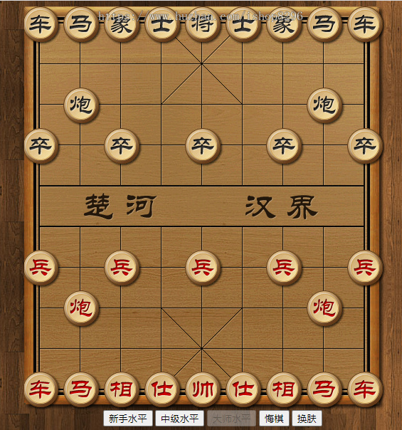 經典版H5开发设计的象棋完整篇AI在线对弈网页页面象棋源码【纯静态的HTML5】