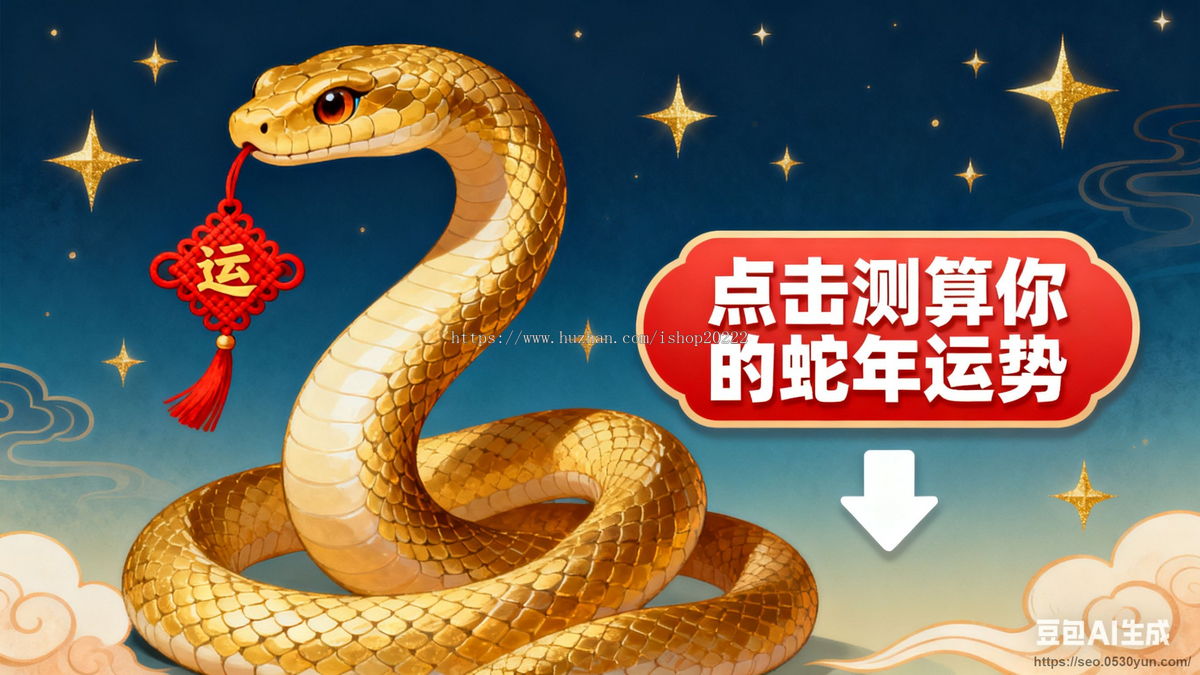 蛇年运势测算抖音快手微信小程序看广告流量主开源