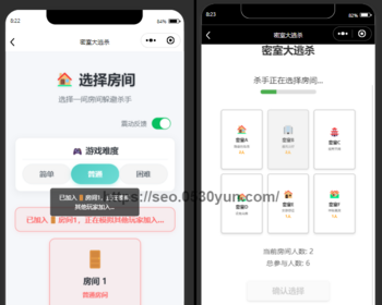 密室大逃杀游戏抖音快手微信小程序看广告流量主开源