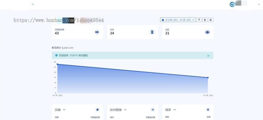 2026带前台网站统计源码仿CNZZ网站访客流量统计系统源码/获取网站访客系统源码
