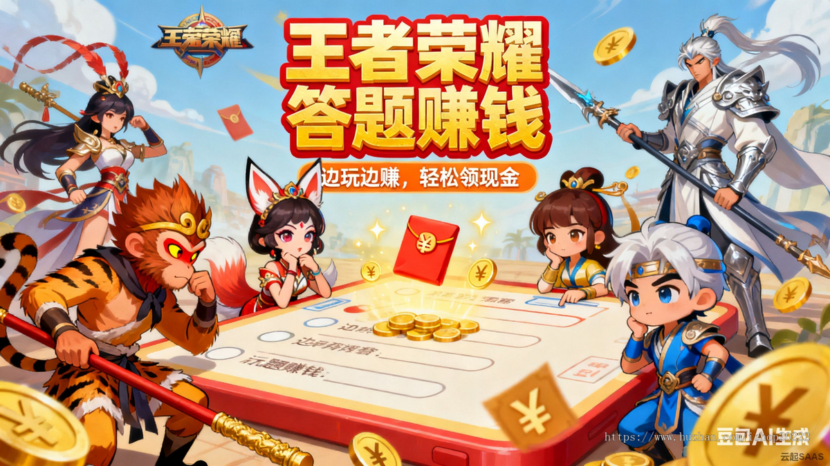 王者荣耀答题赚钱抖音快手微信小程序看广告流量主开源