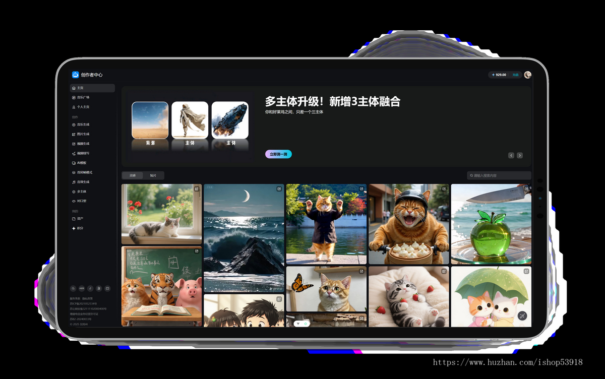 创作者中心开源源码/图片生成/视频生成
