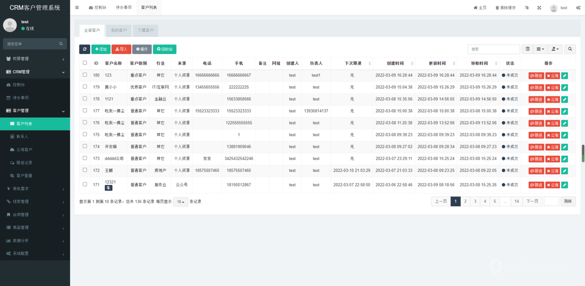 运营版CRM客户关系管理系统PHP源码CRM客户关系管理系统跟单销售合同客户公海办公管理