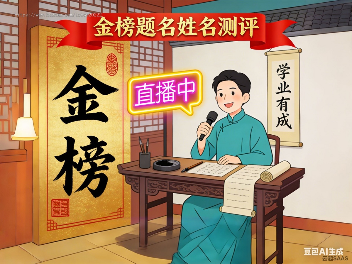 金榜题名姓名测评直播间搭建系统开源