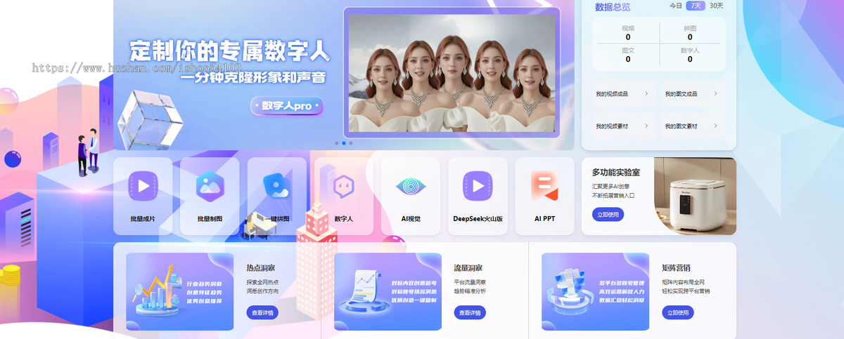 数字人分身系统形象克隆短视频真人配音智能矩阵AI软件代理贴牌
