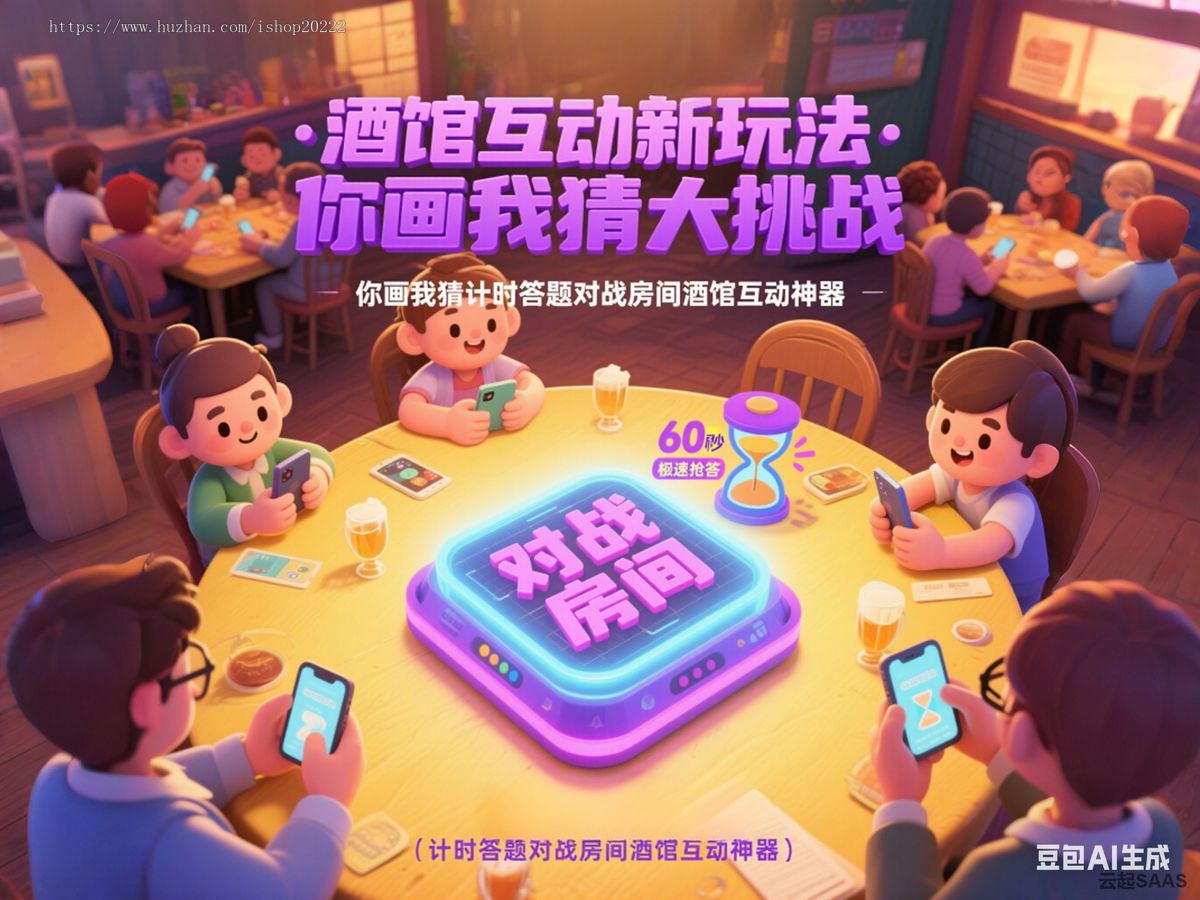 你画我猜计时答题对战房间酒馆互动神器H5开源