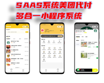 【全网首发】SAAS系统美团代付多合一小程序系统