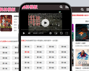 t46白色简约风格自适应手机PC电脑自适应模板苹果CMSV10模板